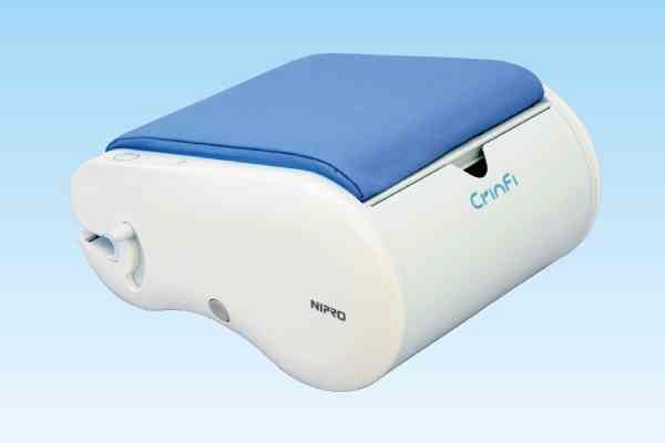 電動シート交換式採血枕（クリンフィ®）の写真